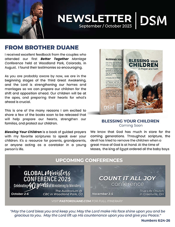 Sept/Oct 2023 Newsletter Cover