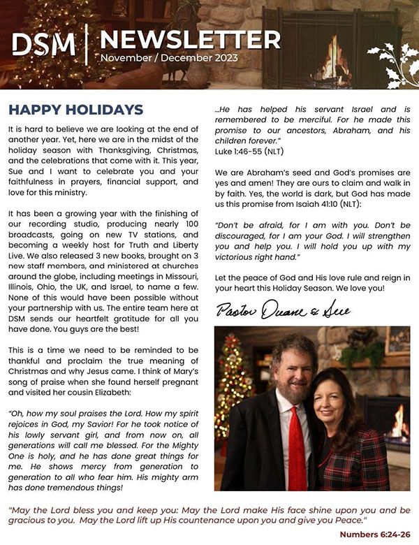 Nov/Dec 2023 Newsletter Cover
