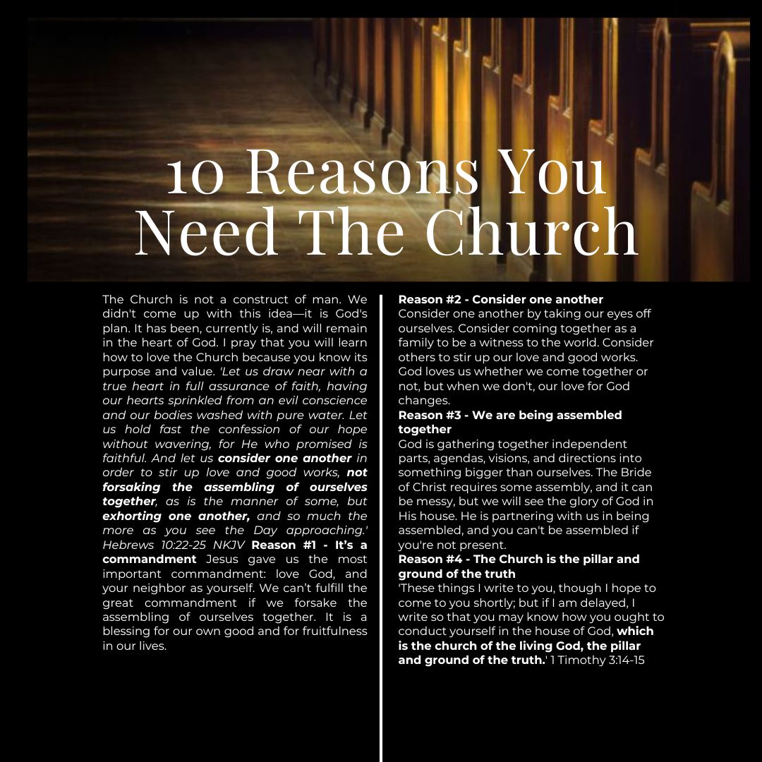  10 Reasons You Need The Church